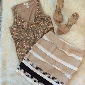 WHBM skirt & kenar blouse